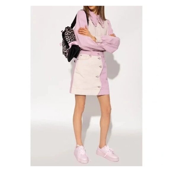 Ganni Sporty Low Top Sneakers Lite Pink Size 38 EU 8 US DD499 - Picture 1 of 9